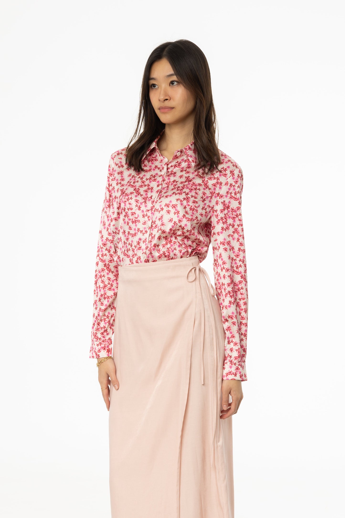 Pink Floral Printed Blouse
