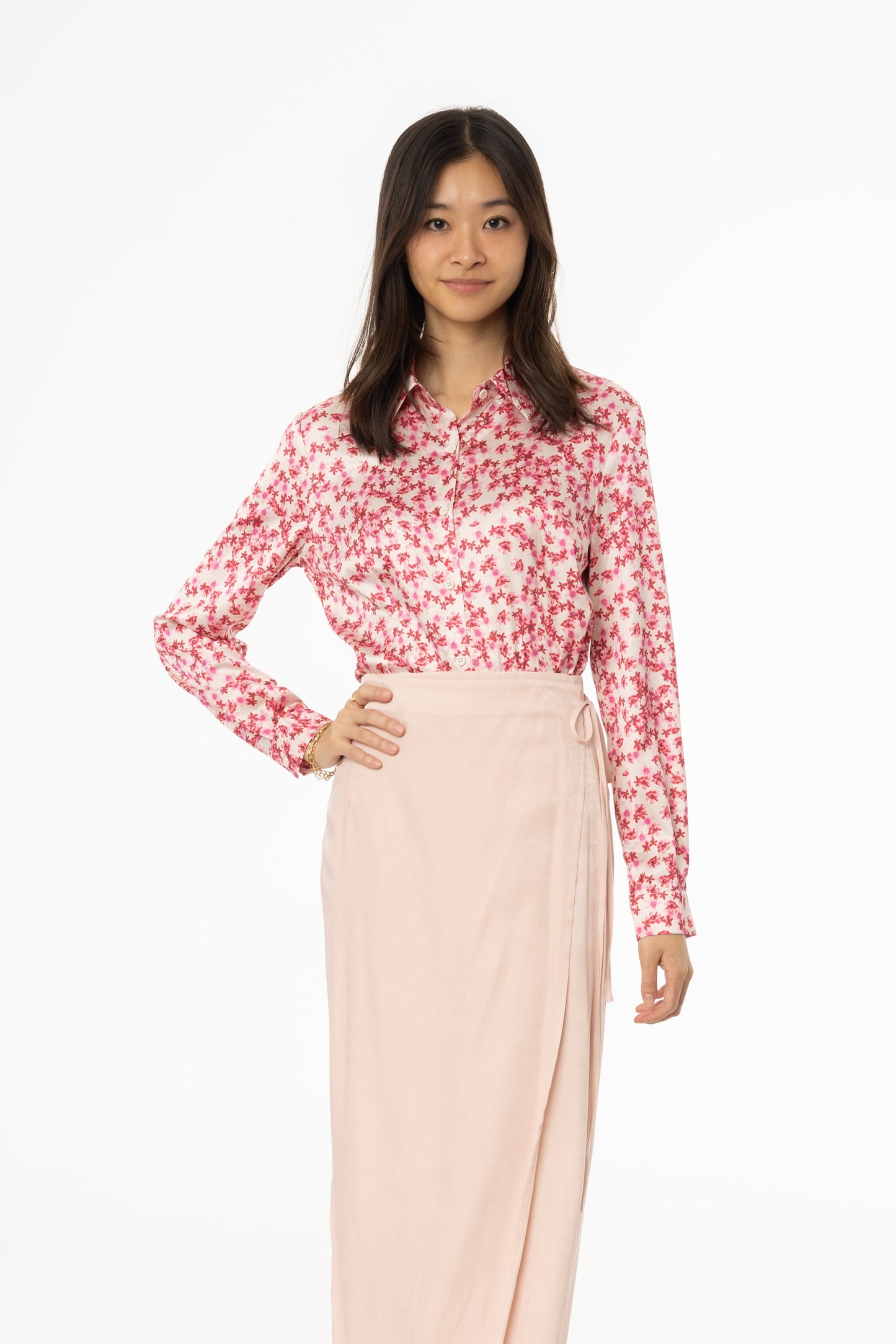 Pink Floral Printed Blouse