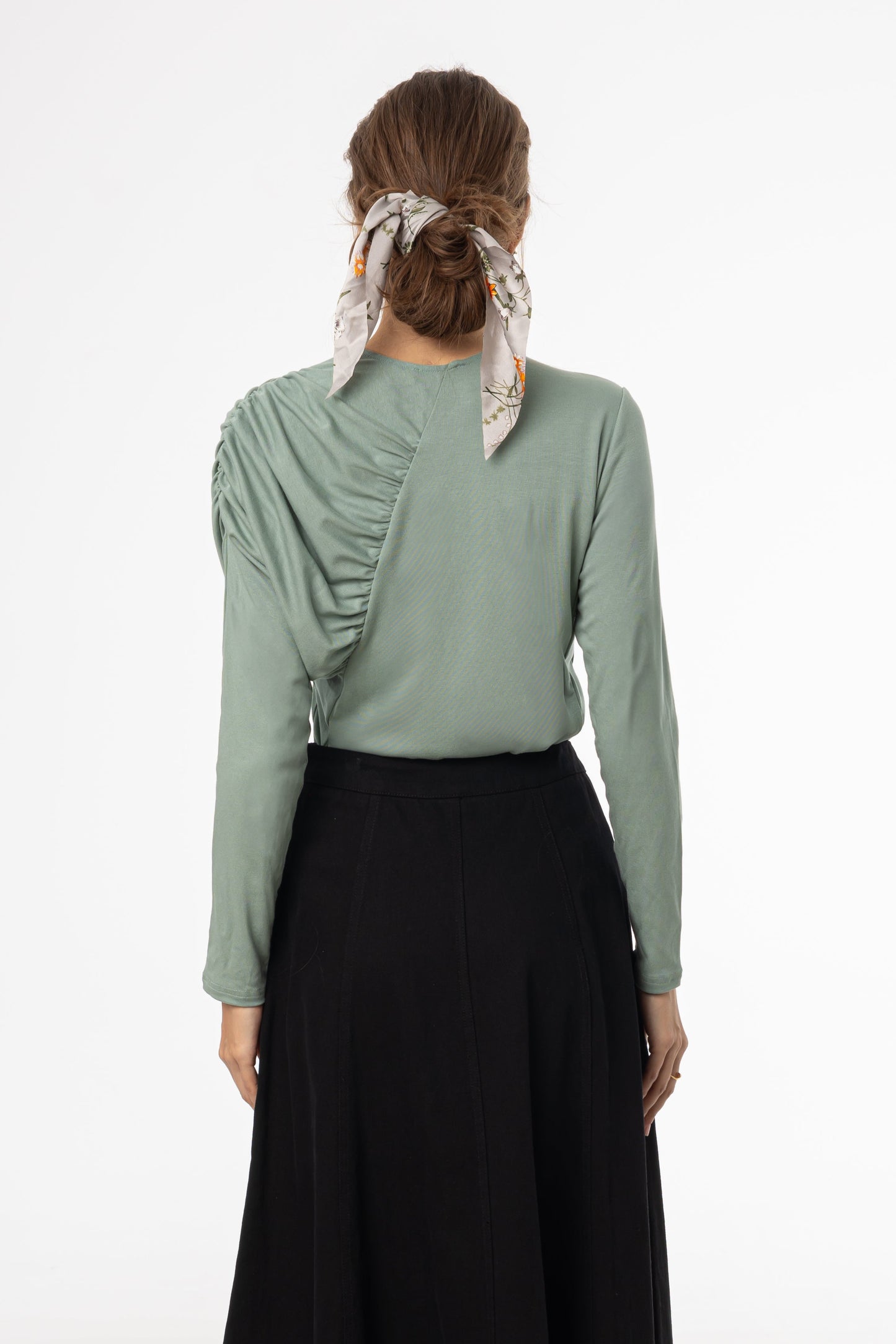 Seafoam Side Ruched Top