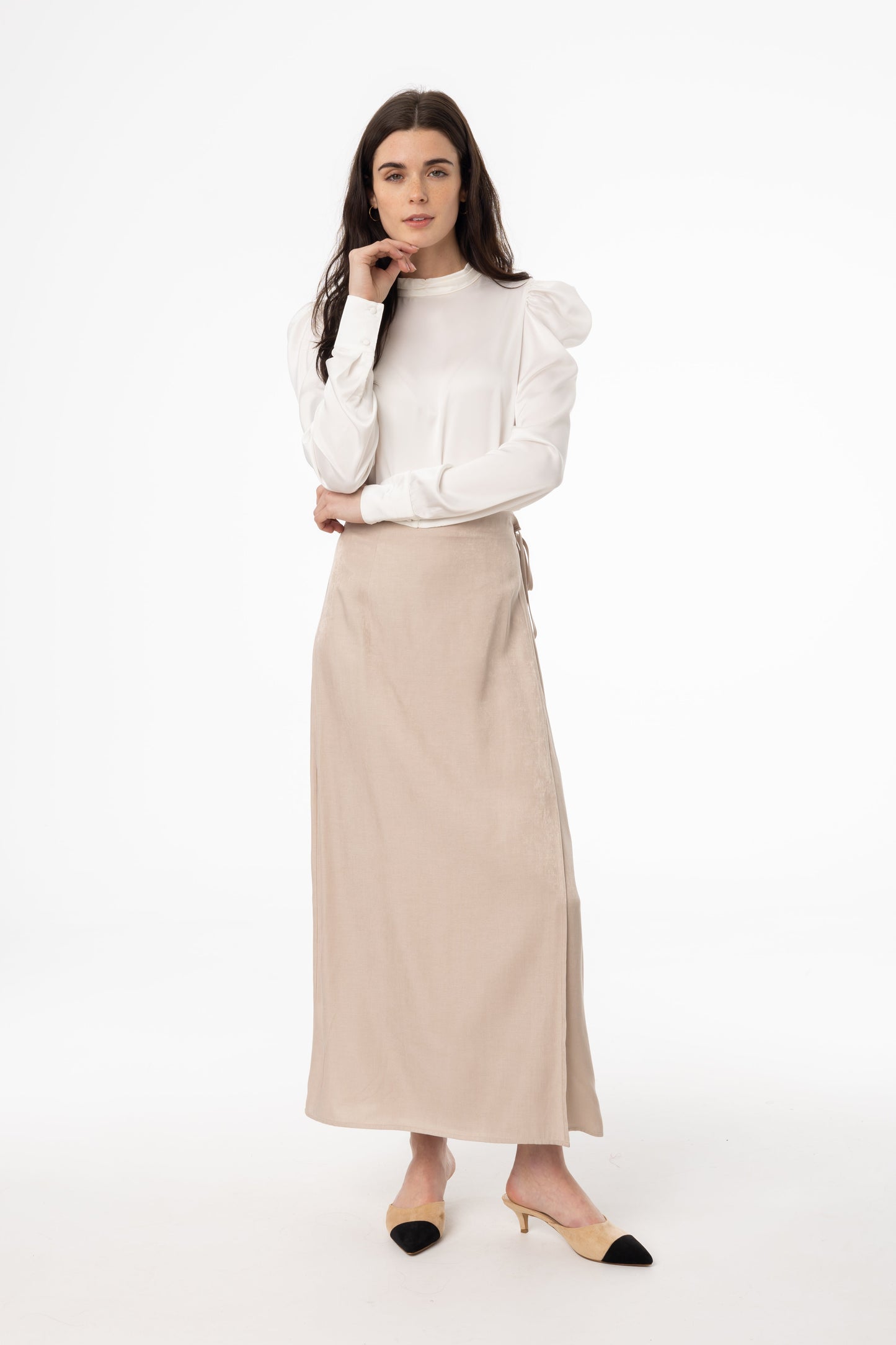 Tan Wrap Skirt