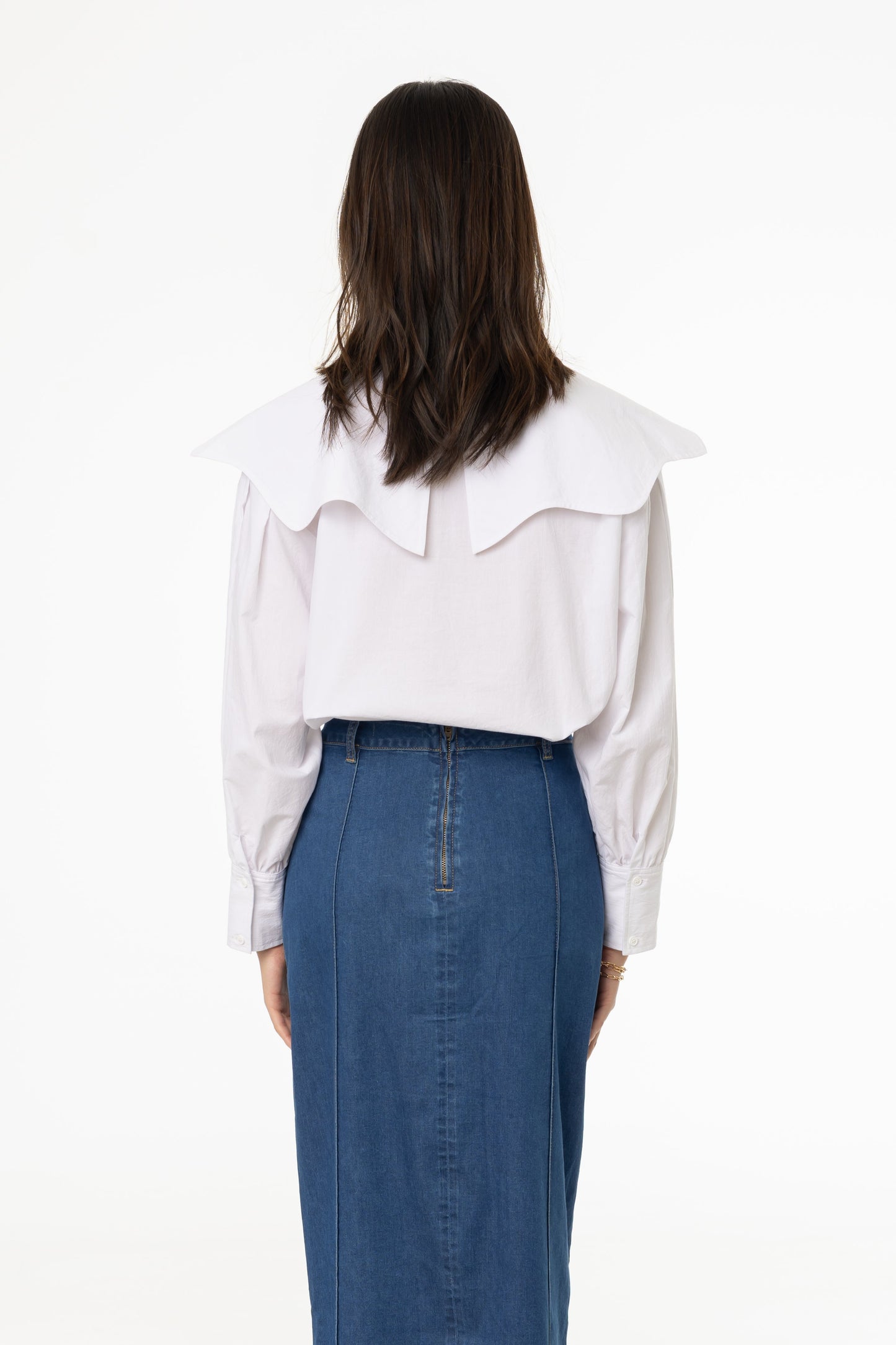 White Collared Blouse