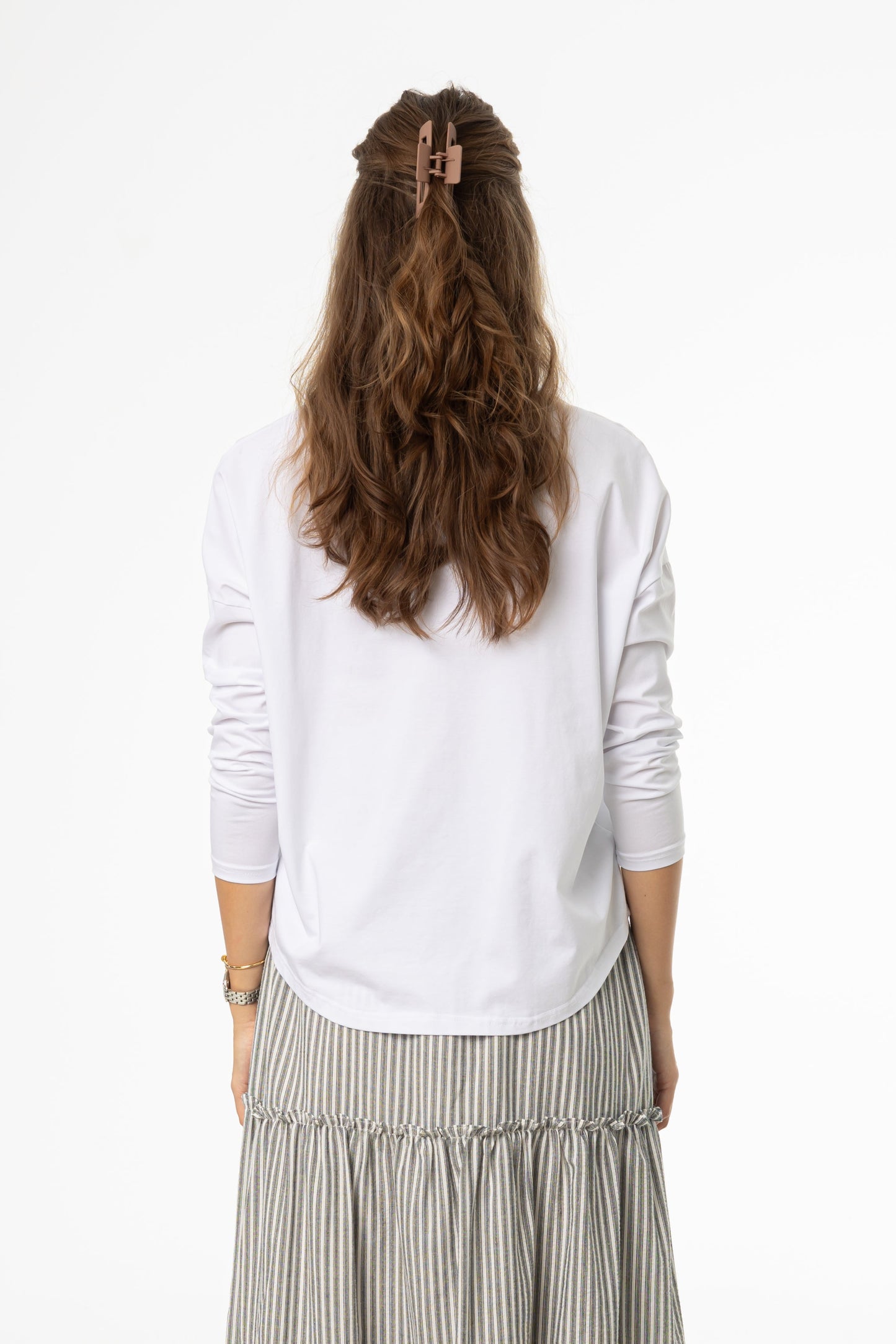 White Dolman Long Sleeve T-Shirt