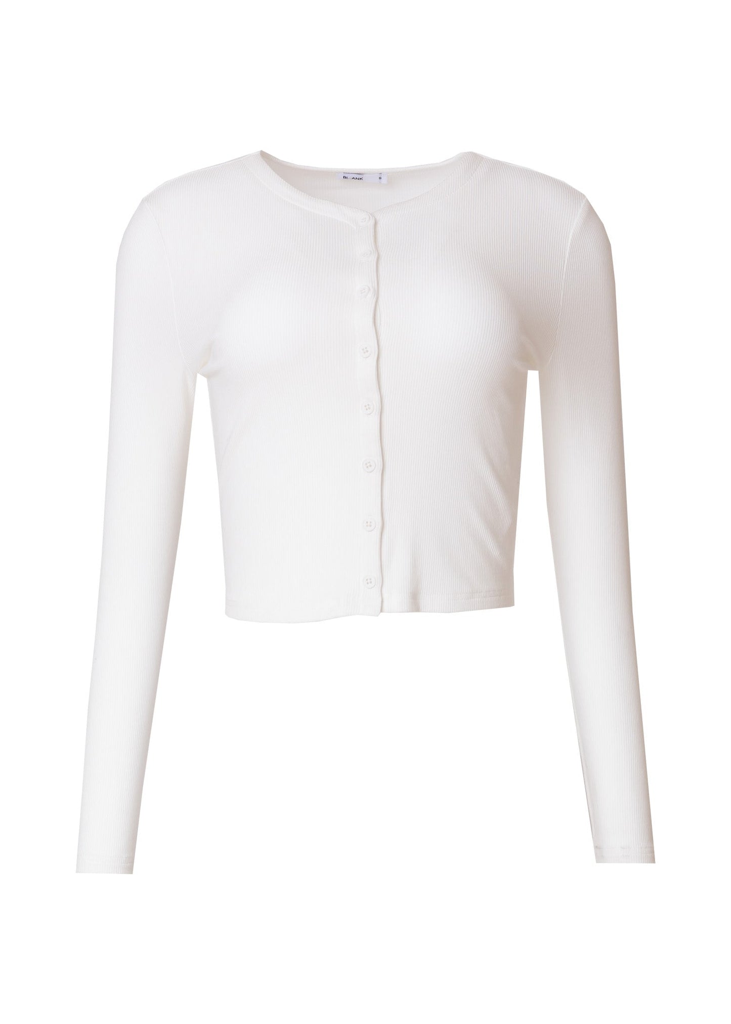 White Ribbed Cardigan