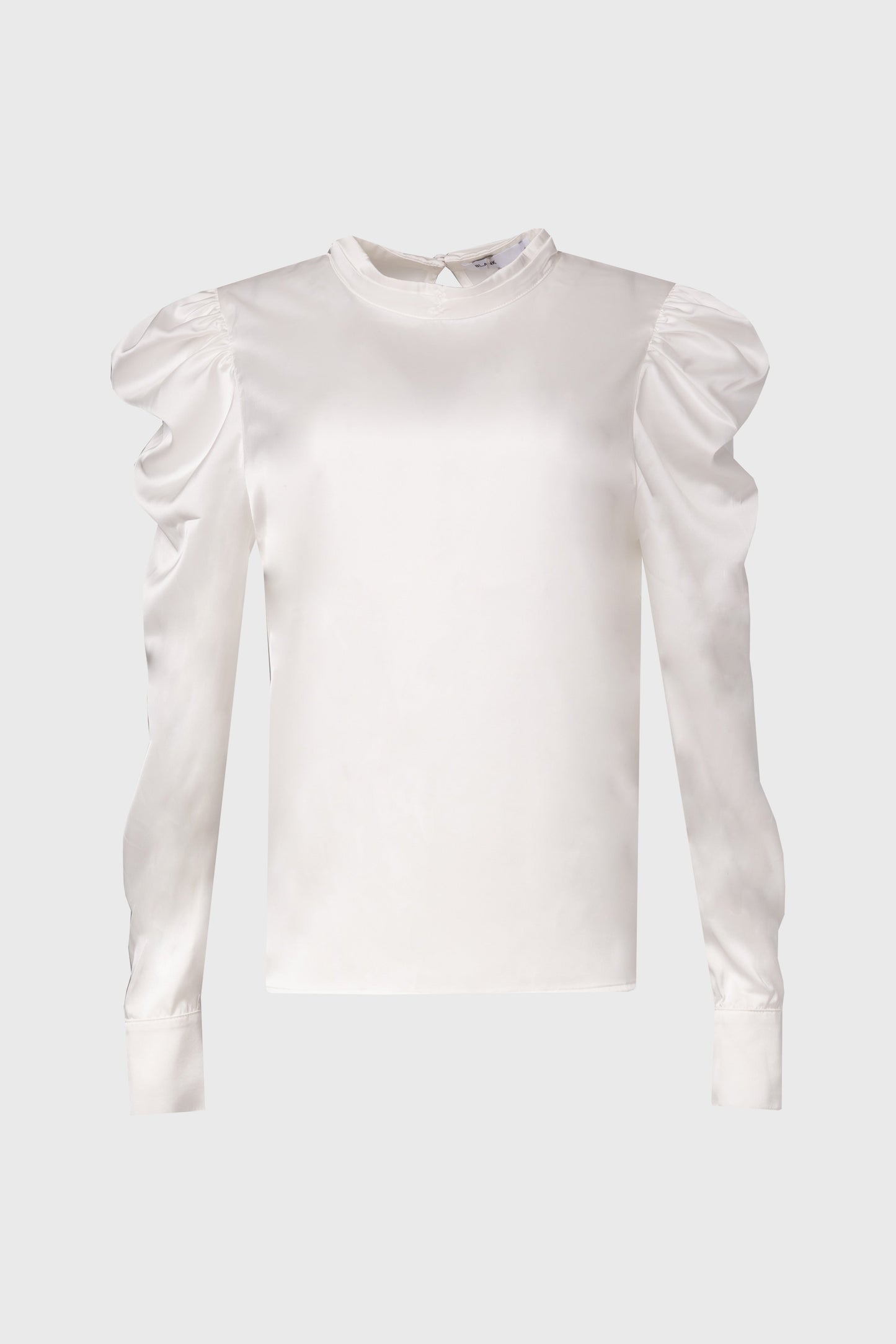 White Puff Sleeve Silky Blouse
