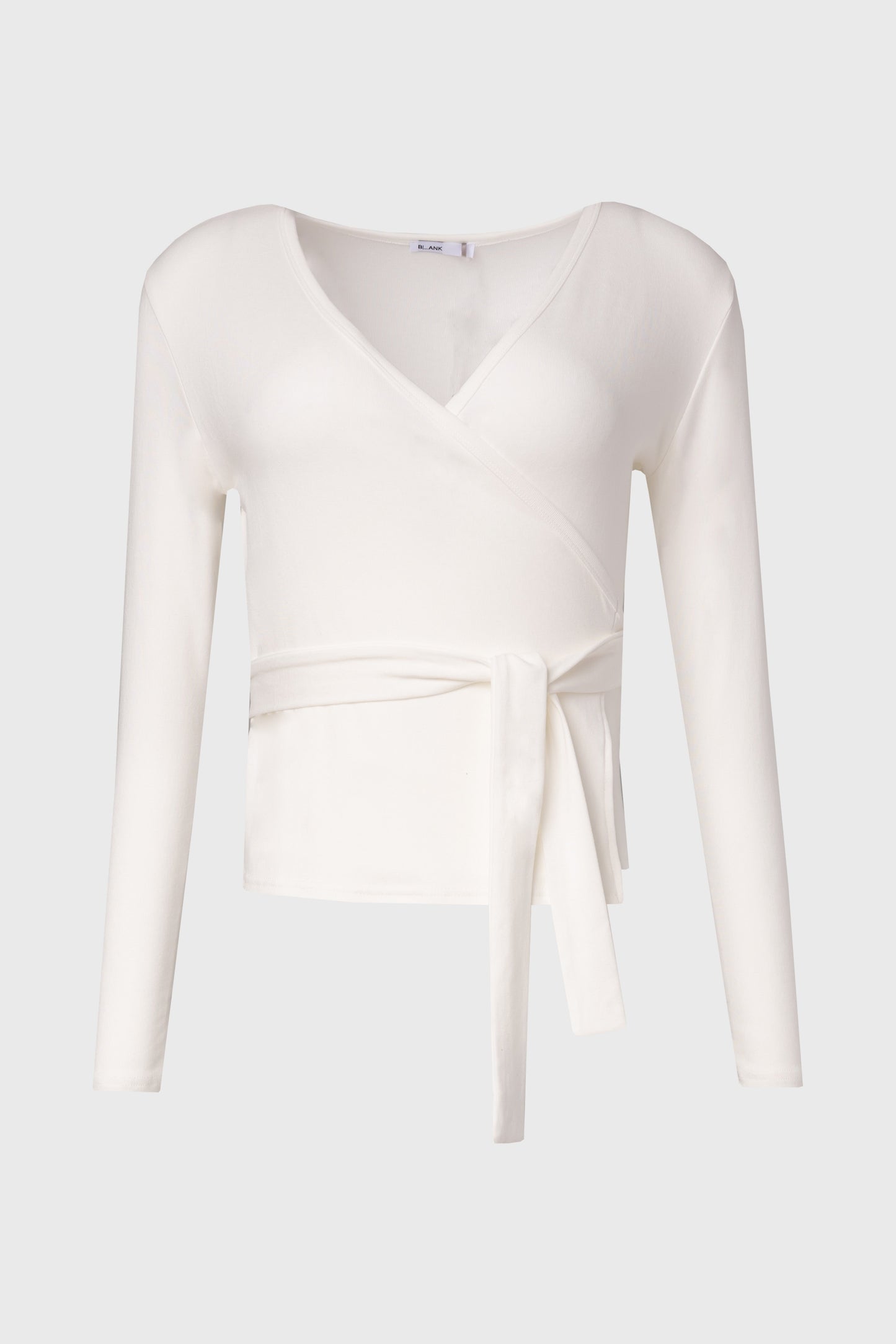 White Solid Wrap T-Shirt