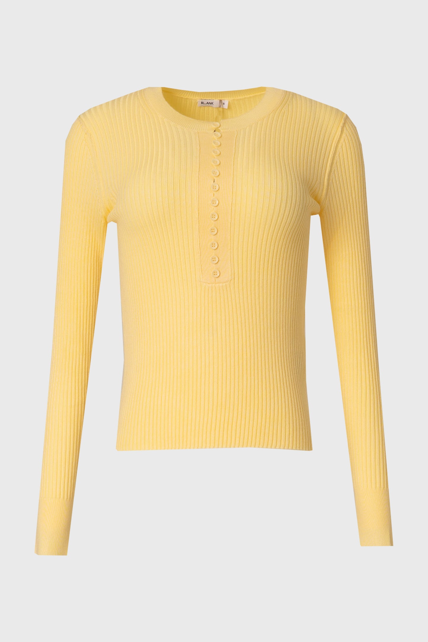 Yellow Button Knit Top