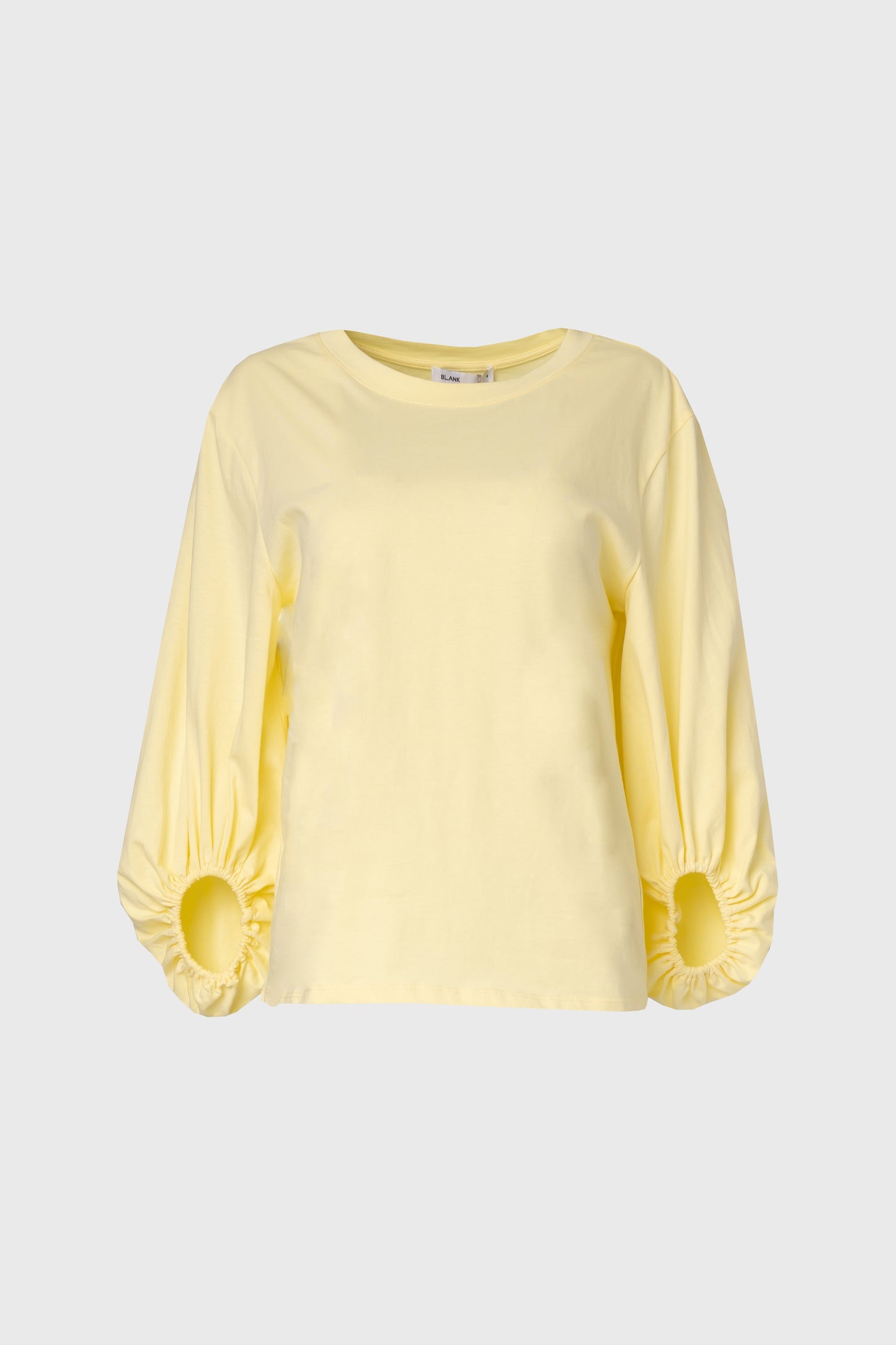 Yellow Gathered Sleeve T-Shirt