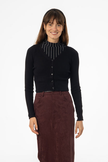 Black Knit Cardi