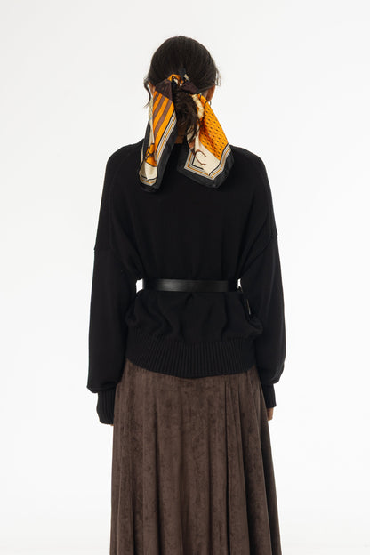 Black High-Low Oversized Sweater