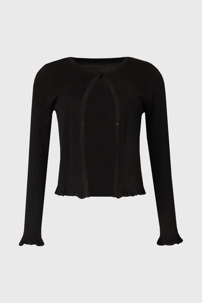 Black Metallic Cardigan