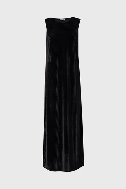 Black Ribbed Velour Jumper
