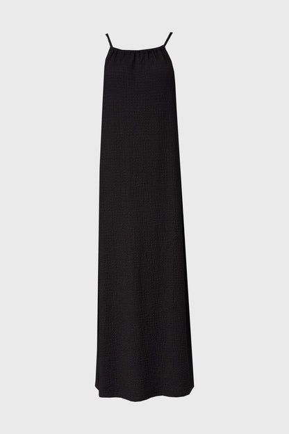 Black Smocked Rope Jumper