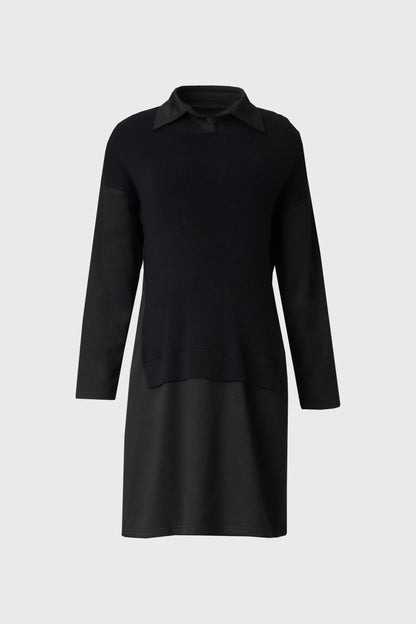 Black Sweater Shirt Dress