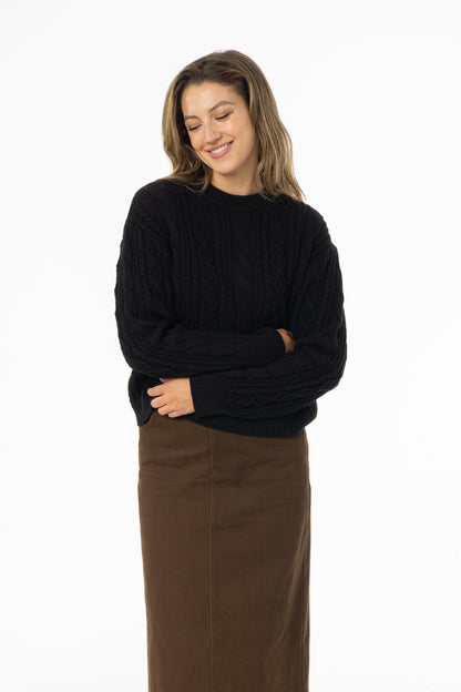 Black Tri Knit Sweater