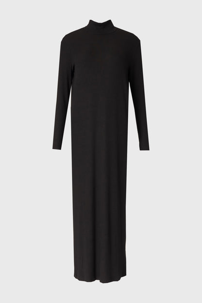 Black Turtleneck Basic Maxi