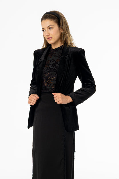 Black Velour Blazer