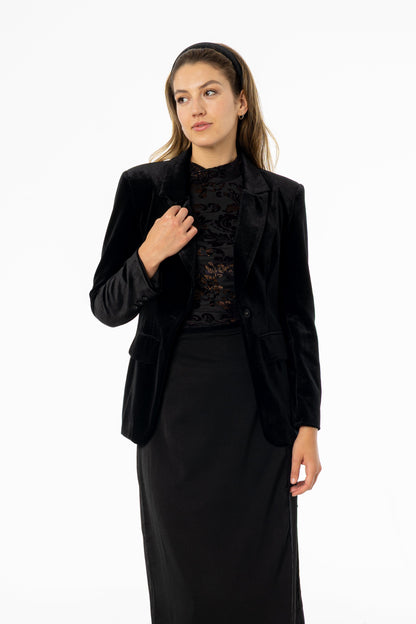 Black Velour Blazer