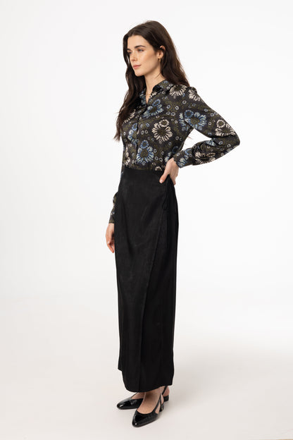 Black Wrap Skirt