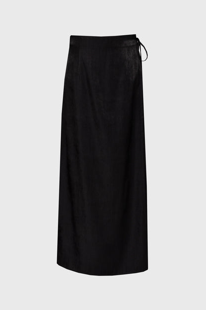 Black Wrap Skirt