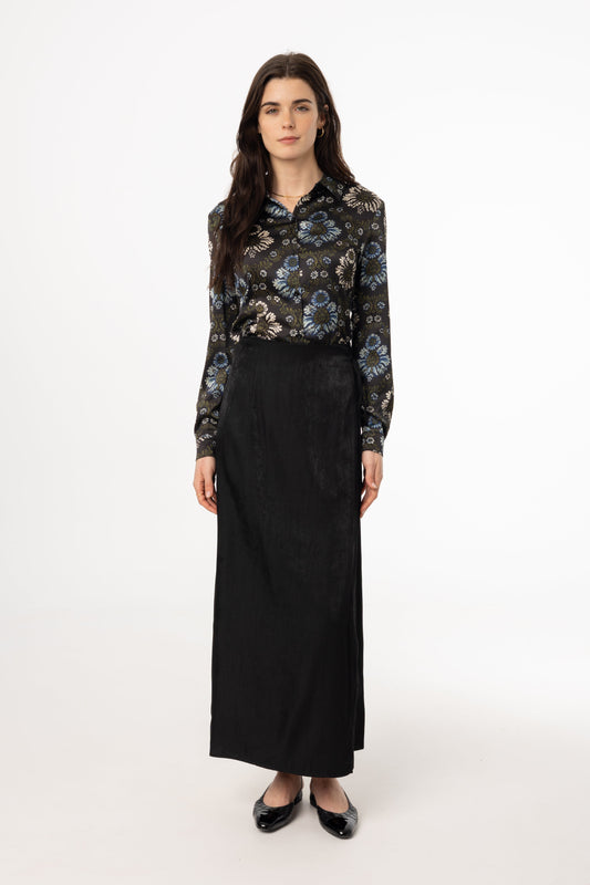 Black Wrap Skirt