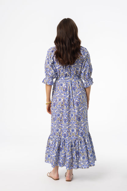 Blue Paisley Maxi Dress