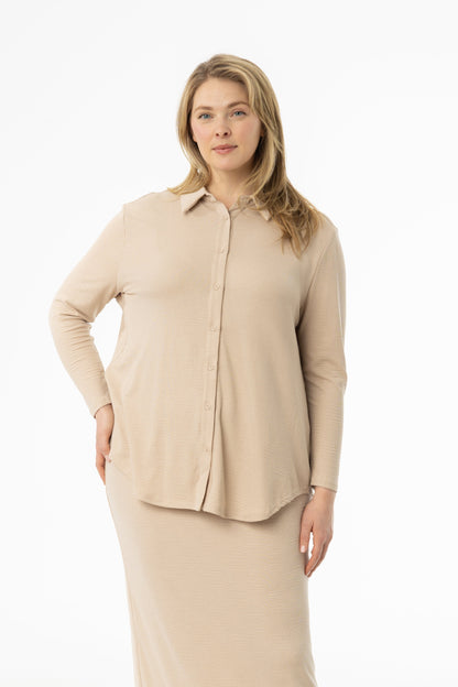 Bone Waved Button Down Shirt