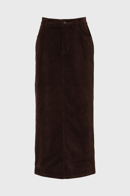 Brown Corduroy Skirt