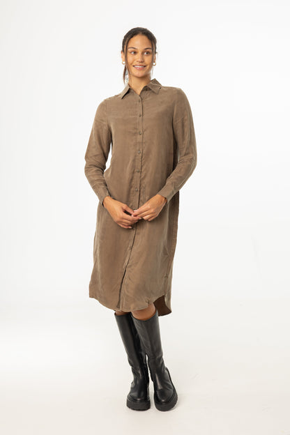 Brown Shirt Dress