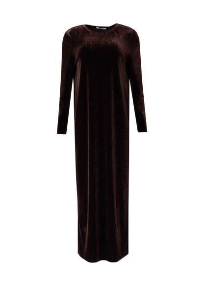 Brown Velour Basic Maxi