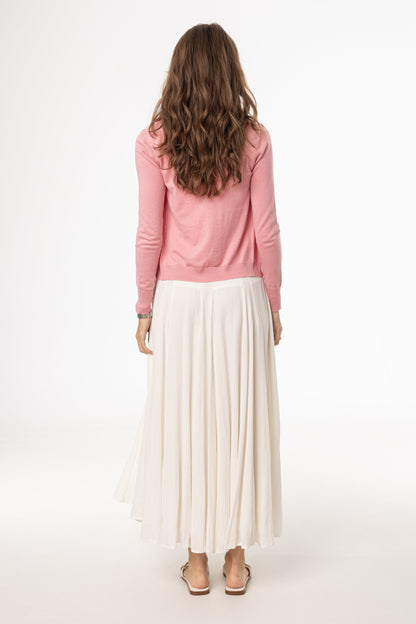 Cream Fabric Combo Jumper