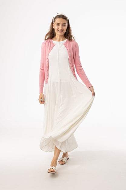 Cream Fabric Combo Jumper