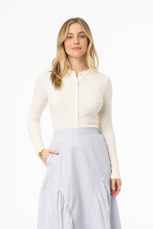Cream Pointelle Cardi