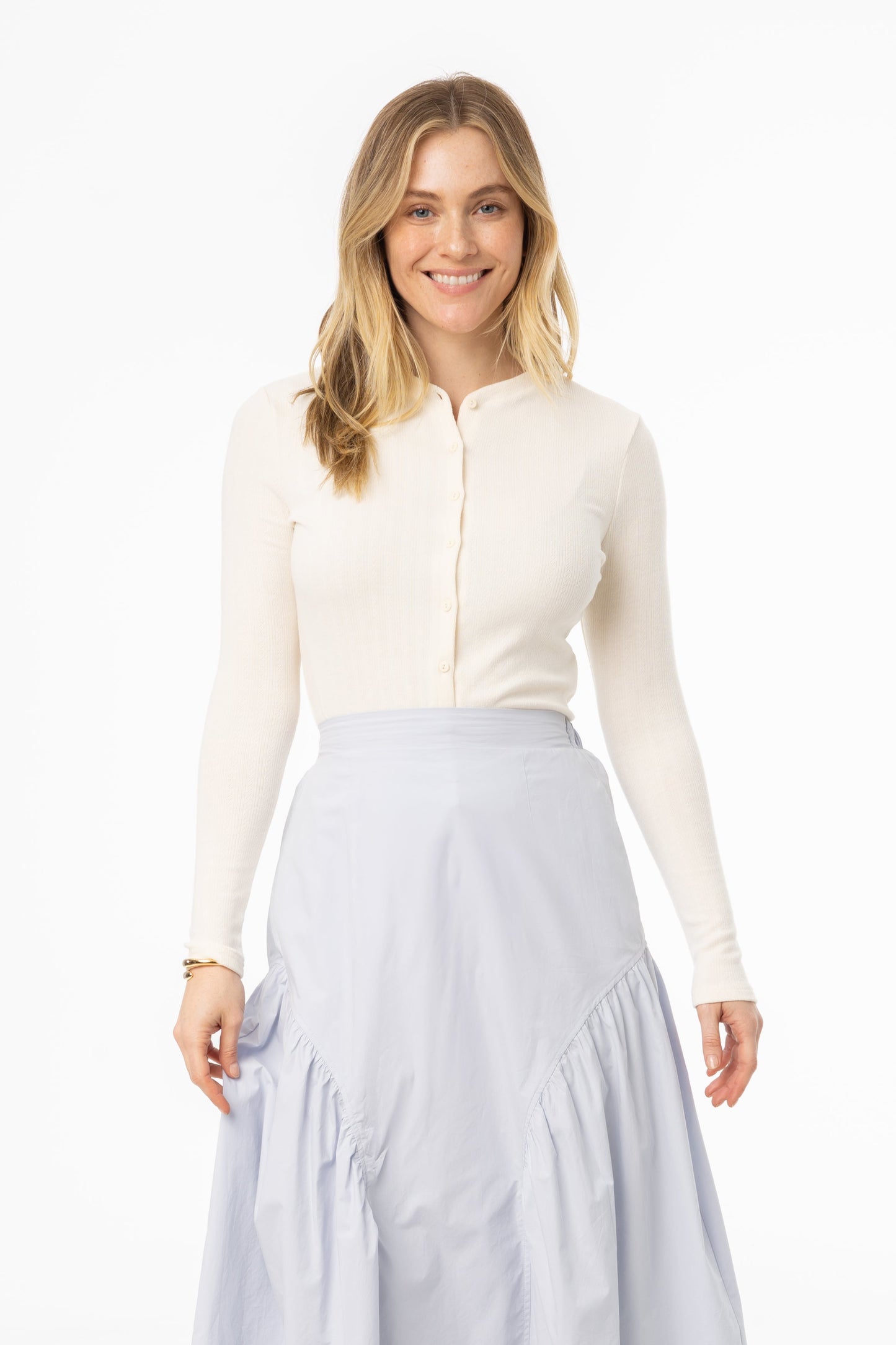Cream Pointelle Cardi