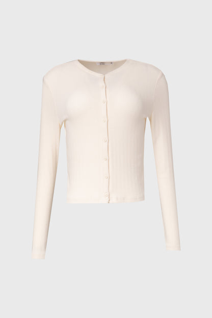 Cream Pointelle Cardi