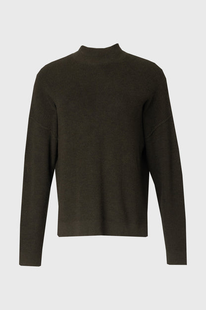Olive Drop Shoulder Knit Sweater