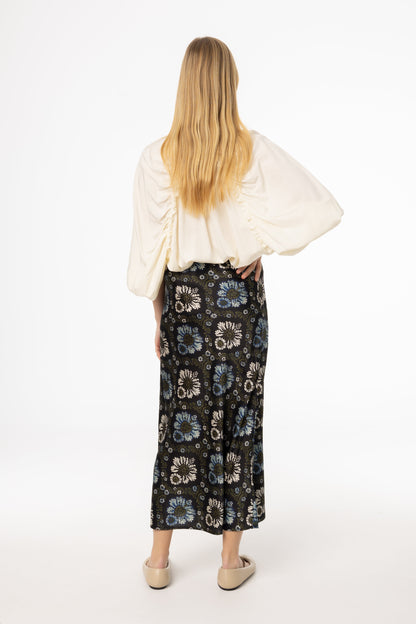 Green and Blue Printed Skirt