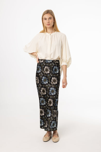 Green and Blue Printed Skirt