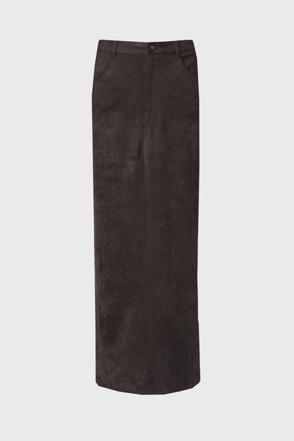 Grey Everyday Microsuede Skirt