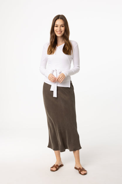 Grey Slip Skirt