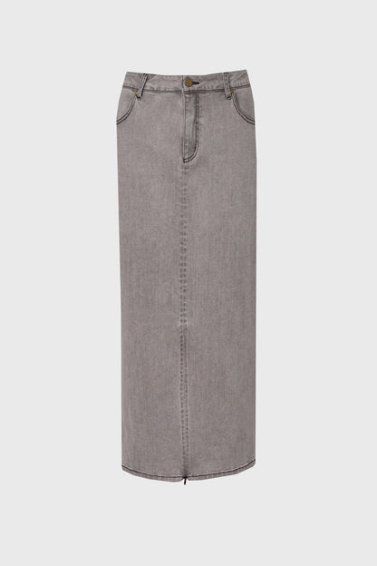 Grey Wash Everyday Denim Skirt