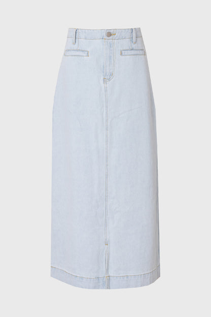 Light Blue Basic Denim Skirt