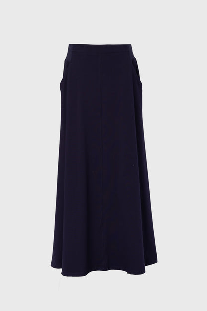 Navy Soft Stretch Maxi Skirt