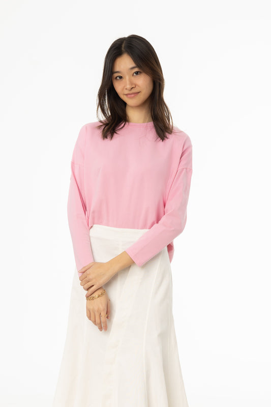 Pink Dolman Long Sleeve T-Shirt