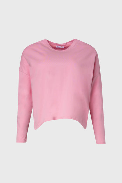 Pink Dolman Long Sleeve T-Shirt