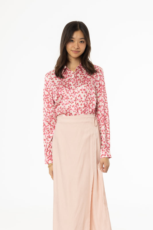 Pink Floral Printed Blouse
