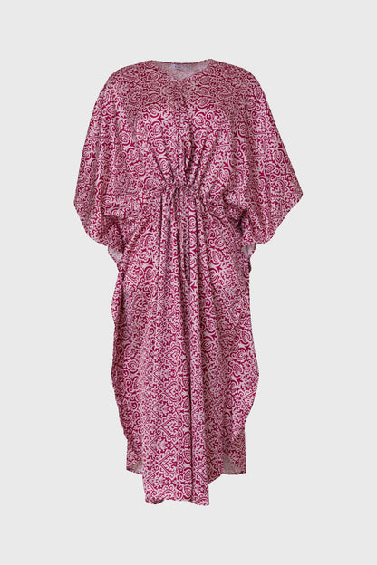 Pink Multi Printed Cover Up Dress