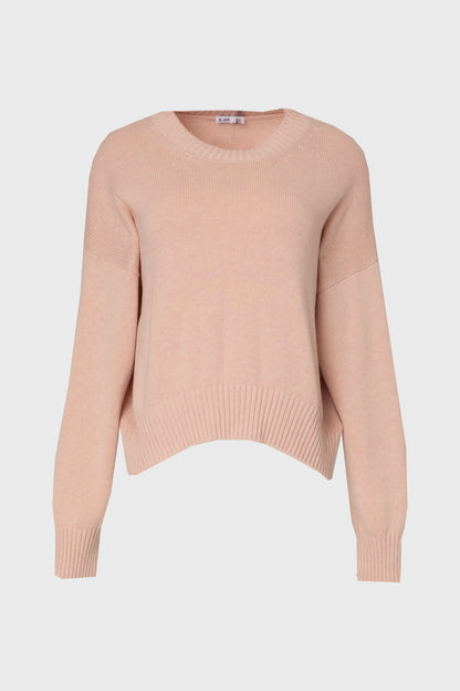Pink High-Low Oversized Sweater