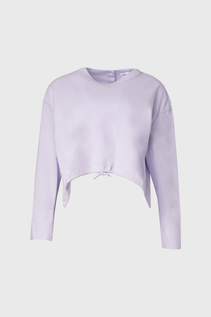 Lavender High Low Drawstring Tee