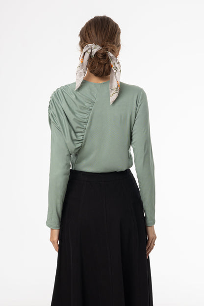 Seafoam Side Ruched Top