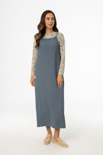 Slate Smocked Rope Midi Jumper